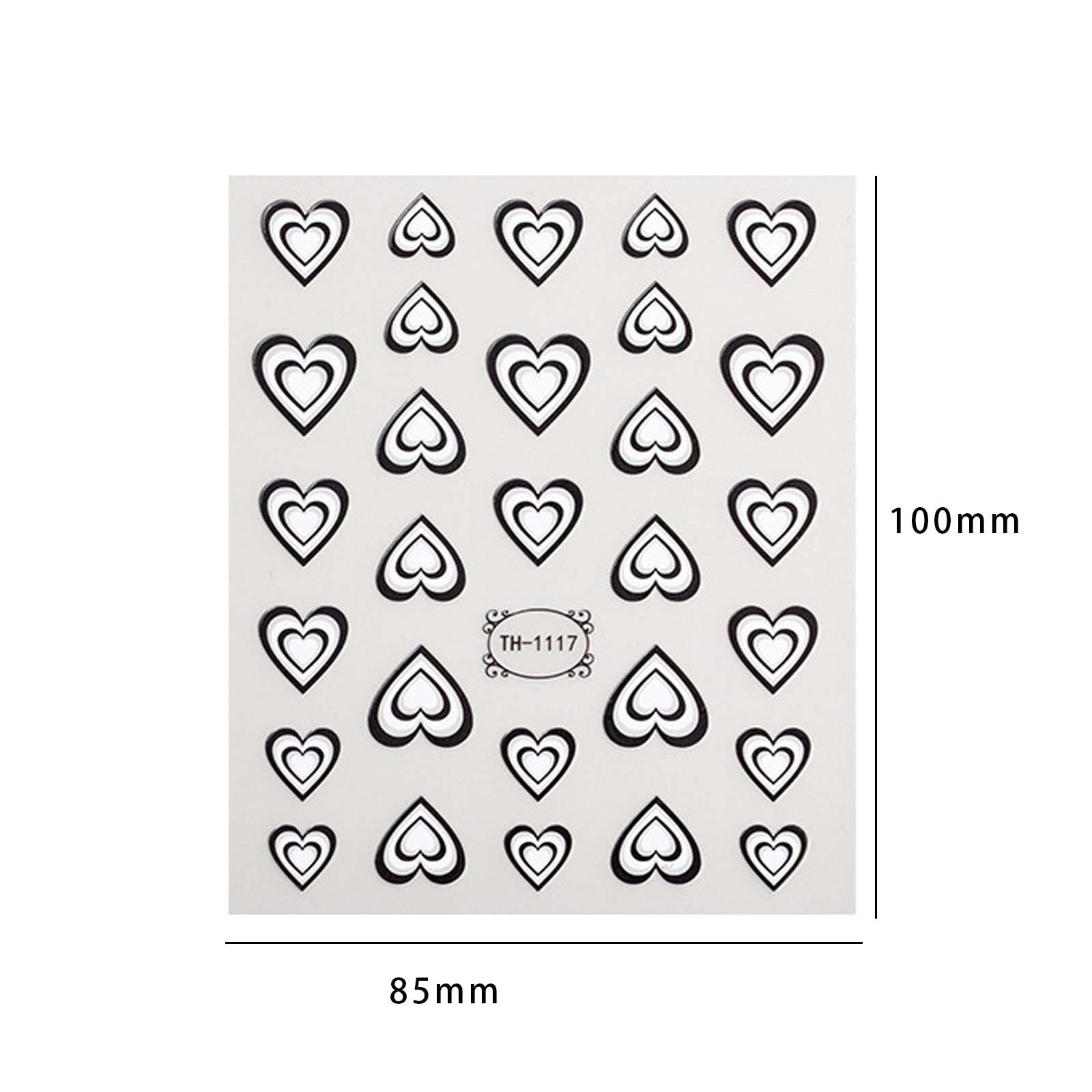 Autocollants 3D en forme de cœ - Nail Art Valentines Day avis et prix