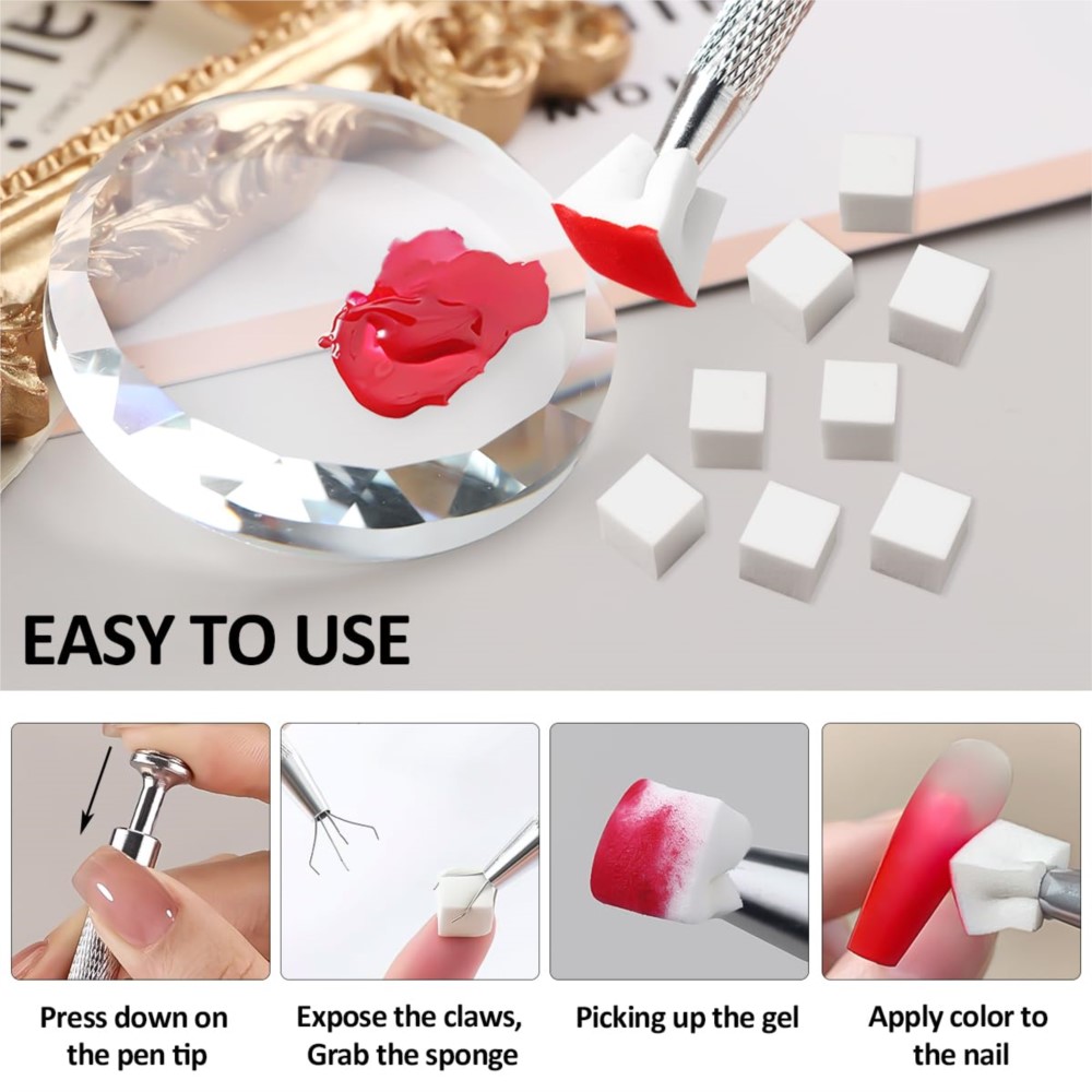 Mini éponge blanche pour ongle - Nail Art Ombre avis et prix
