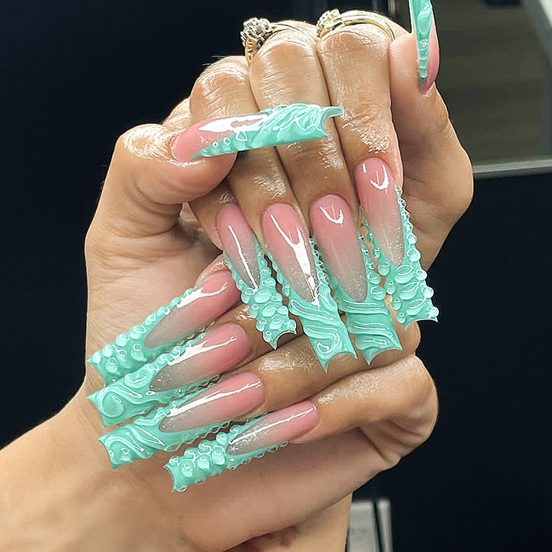 24 pièces 3D goutte d'eau faux - Nail Art Pink avis et prix