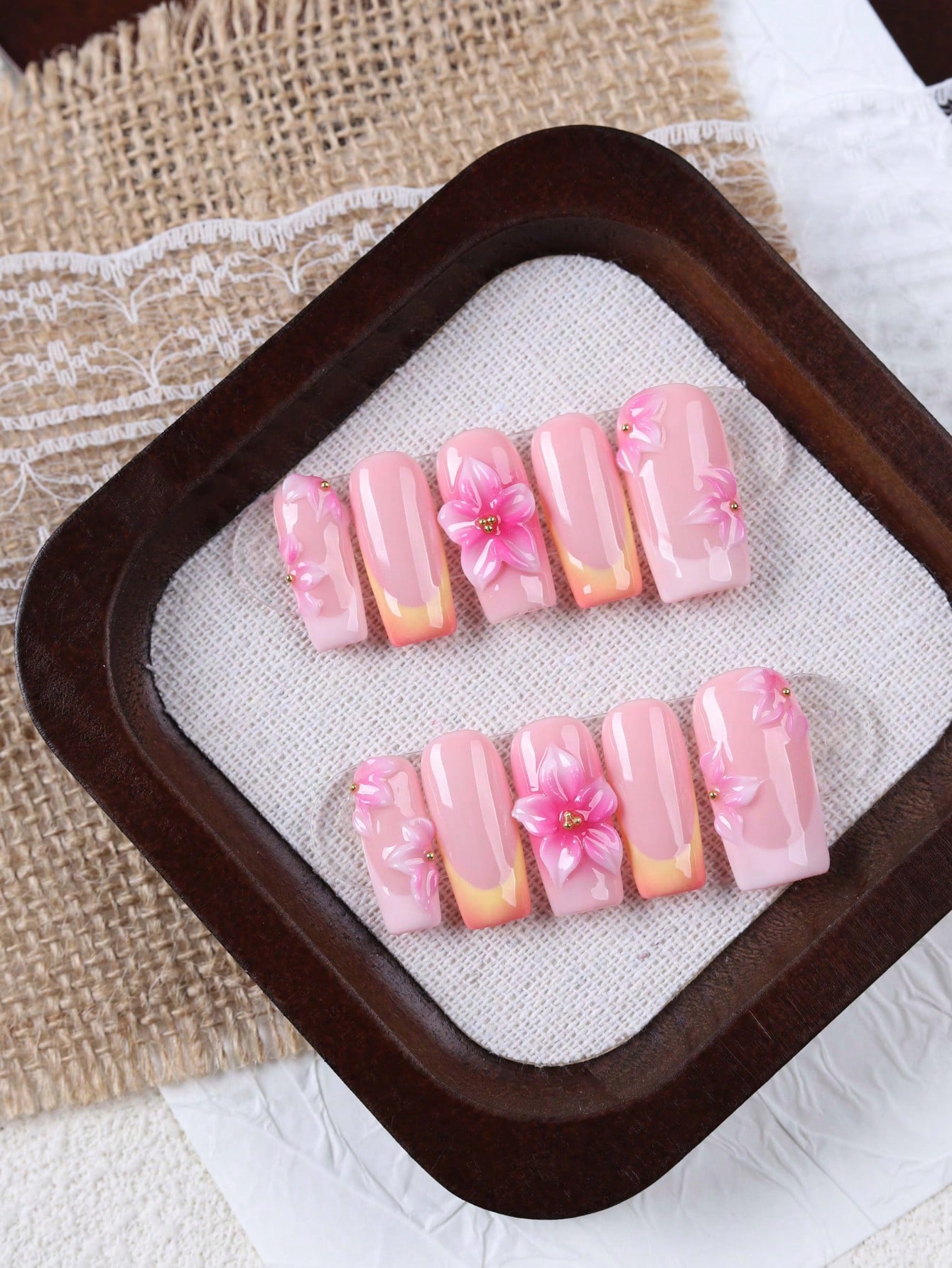 10 faux ongles à presser de st - Nail Art Pink avis et prix