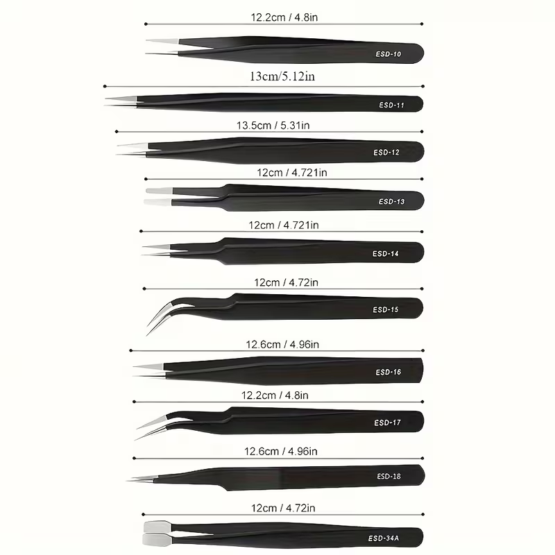 10 pinces de précision antista - Nail Art Ombre avis et prix