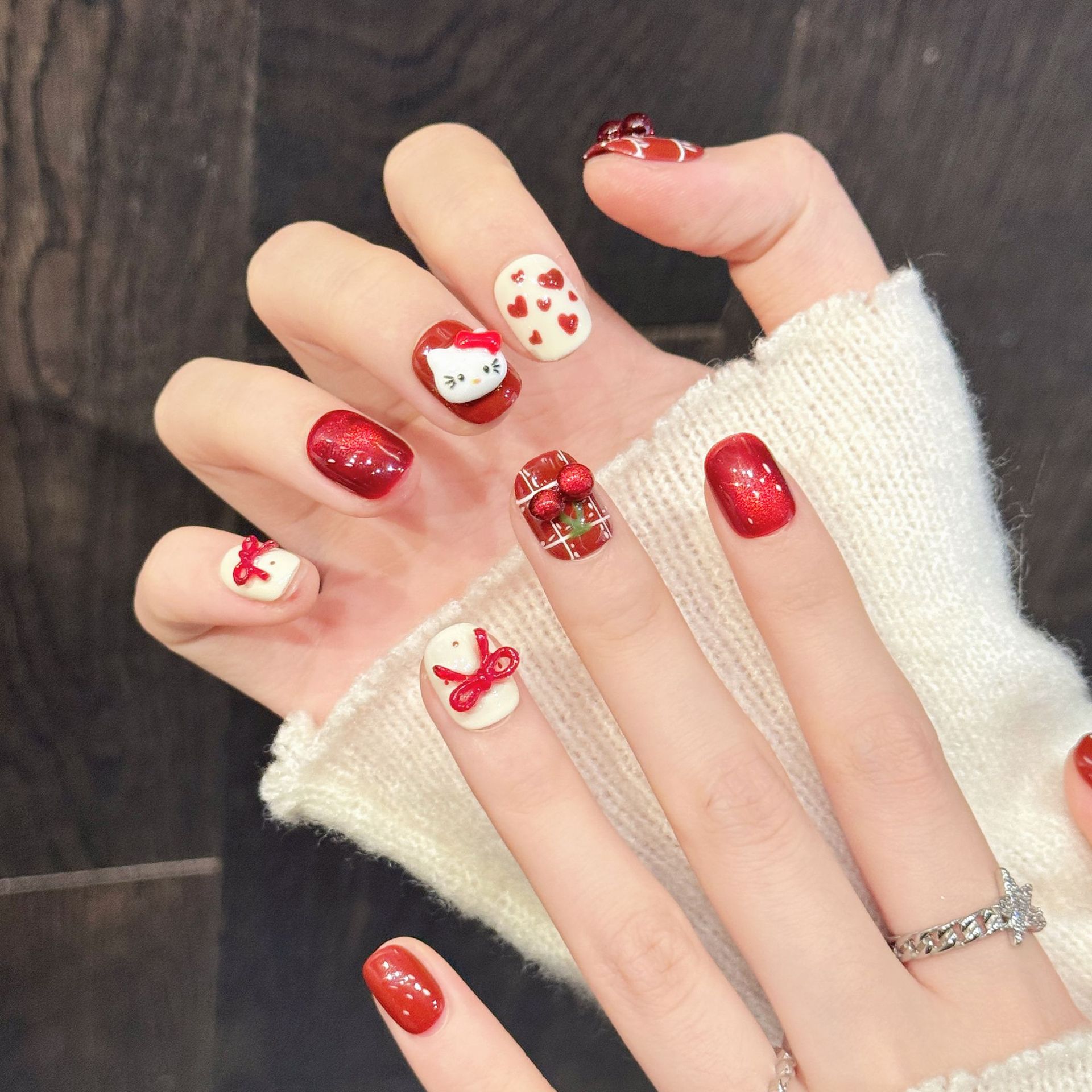 10PCS Faux ongles courts à pre - Nail Art Press On avis et prix
