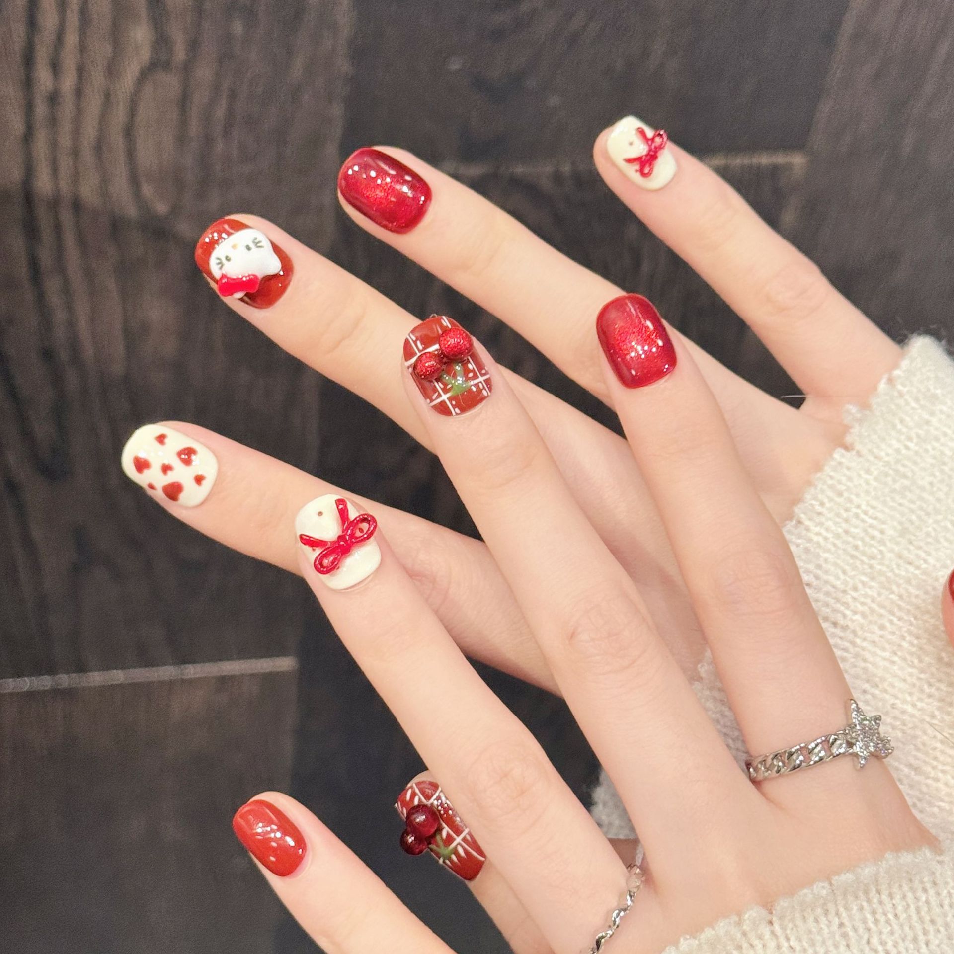 10PCS Faux ongles courts à pre - Nail Art Press On avis et prix