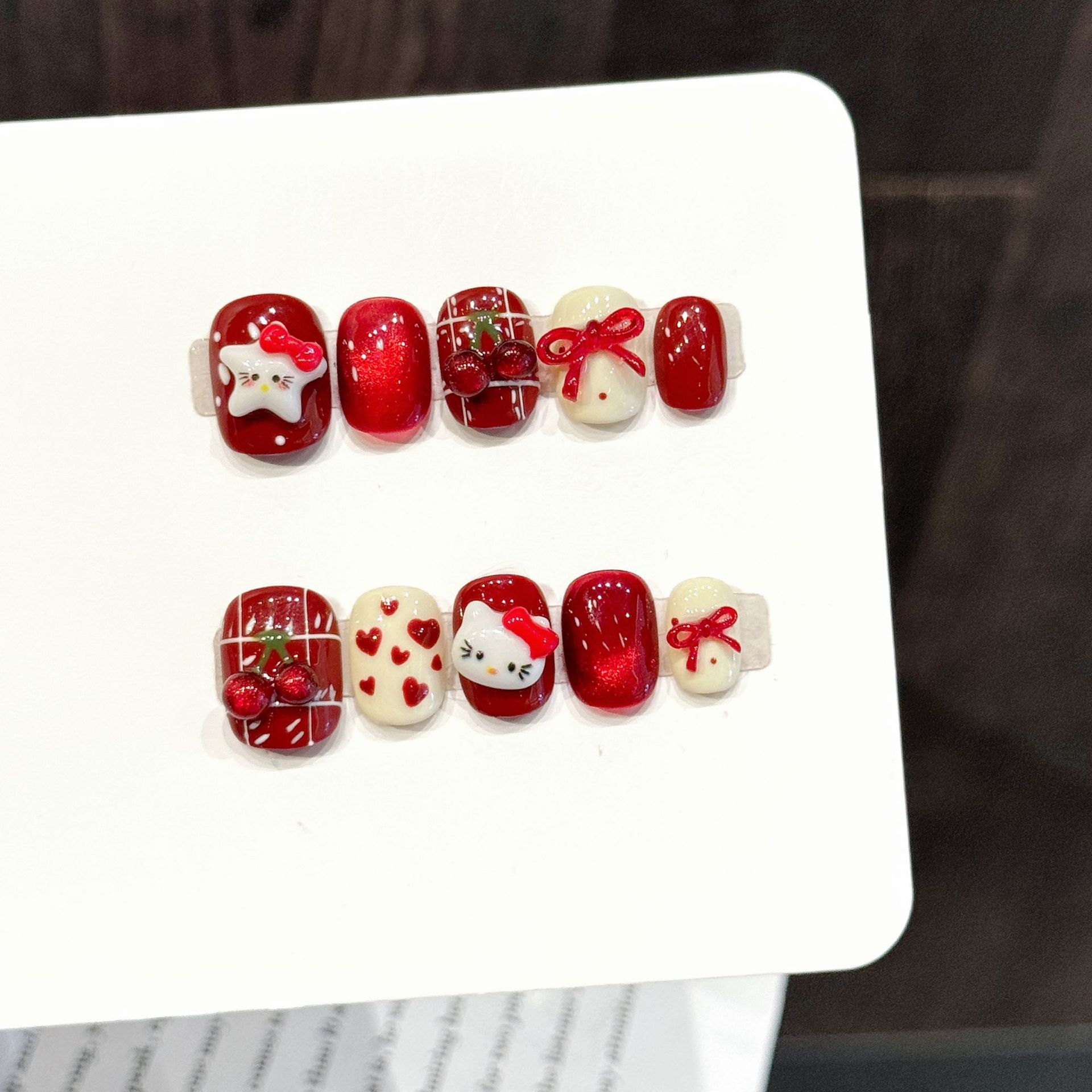 10PCS Faux ongles courts à pre - Nail Art Press On avis et prix