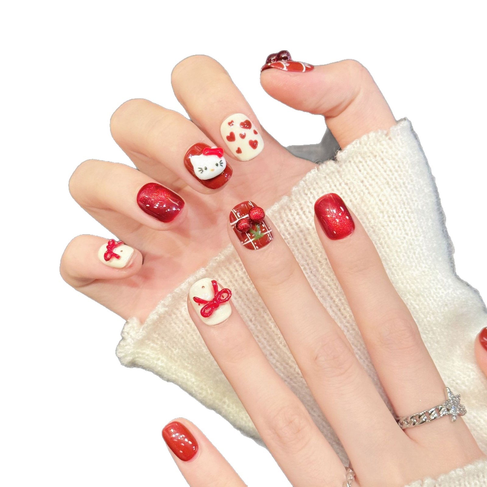 10PCS Faux ongles courts à pre - Nail Art Press On avis et prix