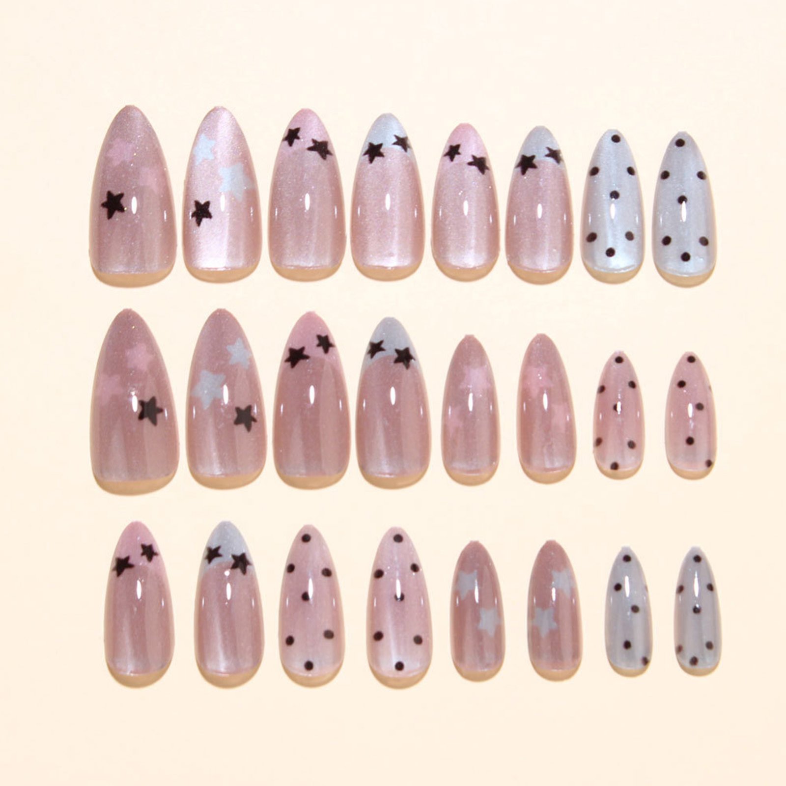 Faux ongles en amande rose nud - Nail Art Pink avis et prix